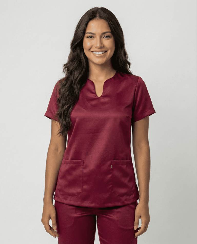 Scrub Feminino Lume Acetinado - Marsala