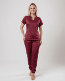 Scrub Feminino Lume Acetinado - Marsala