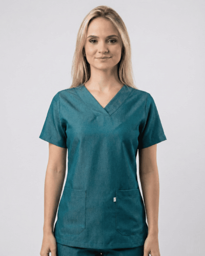 Scrub Feminino Onlybasic Jogger Chambray - Verde