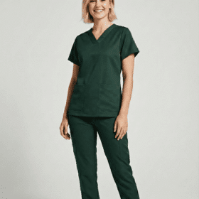 Scrub Feminino Sense Jogger Gabardine | Verde Musgo