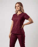 Scrub Feminino Vivant Gabardine - Vinho