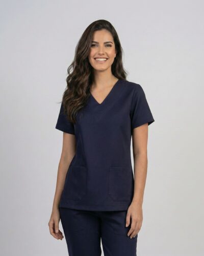 Scrub Feminino Lala Gabardine - Azul Marinho