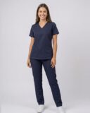 Scrub Feminino Lala Gabardine - Azul Marinho