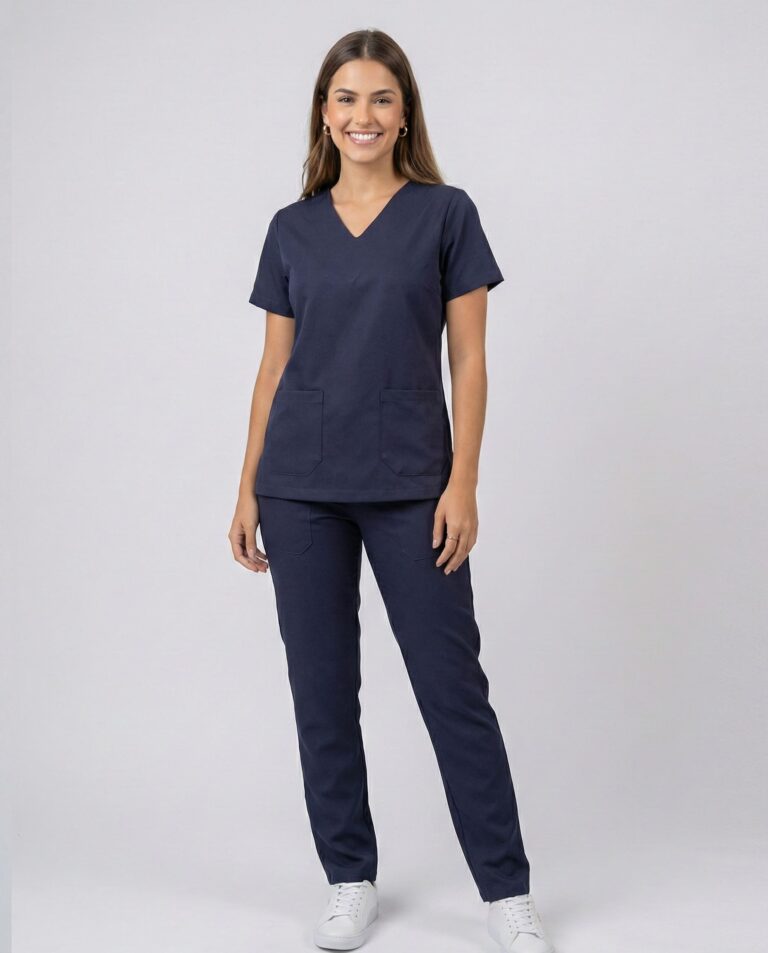 Scrub Feminino Lala Gabardine - Azul Marinho