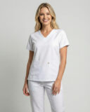 Scrub Feminino Lala Gabardine - Branco