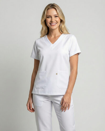 Scrub Feminino Lala Gabardine - Branco