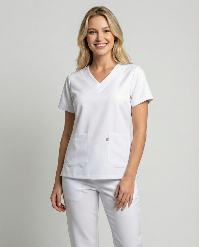 Scrub Feminino Lala Gabardine - Branco