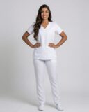 Scrub Feminino Lala Gabardine - Branco