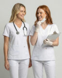 Scrub Feminino Lala Gabardine - Branco