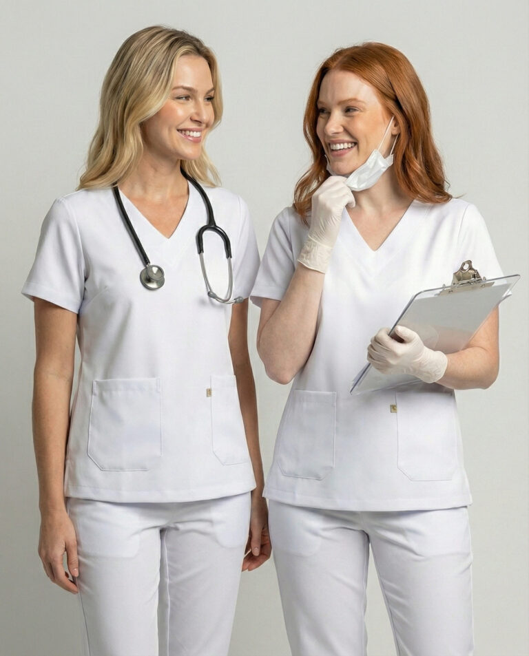 Scrub Feminino Lala Gabardine - Branco