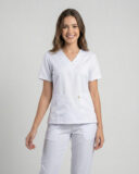 Scrub Feminino Lala Gabardine - Branco