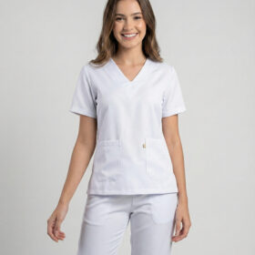 Scrub Feminino Lala Jogger Gabardine | Branco