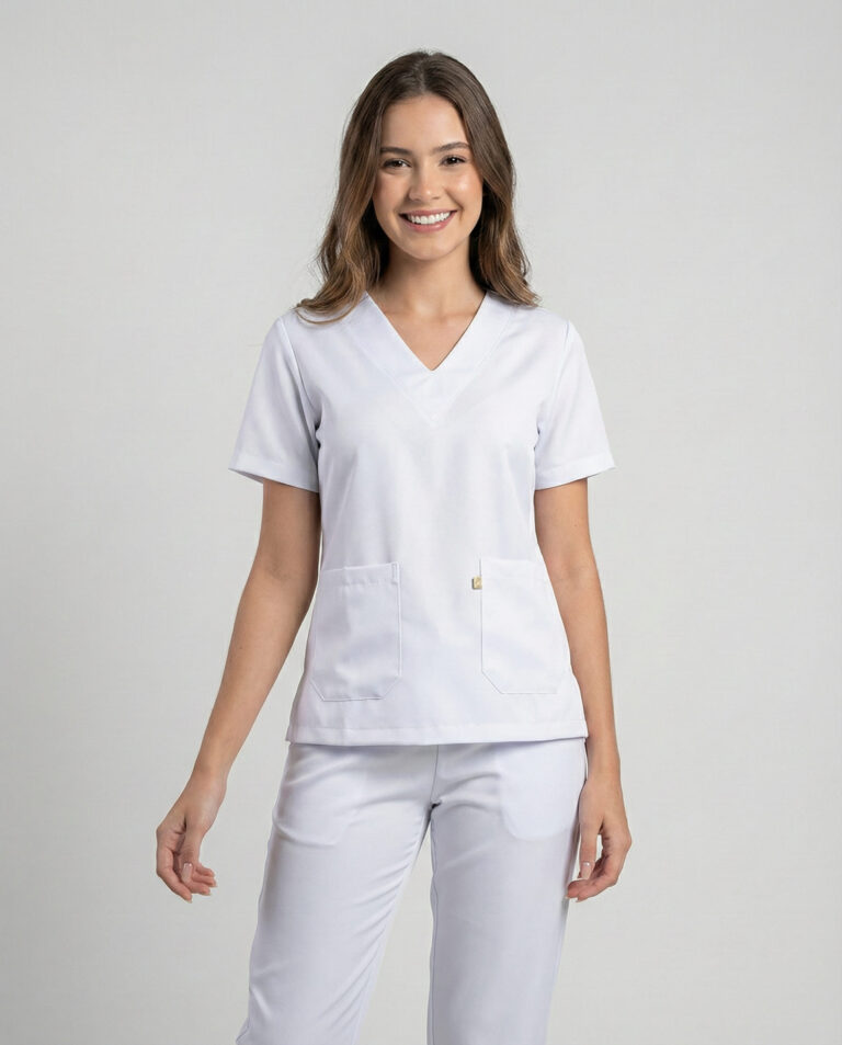 Scrub Feminino Lala Gabardine - Branco