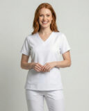 Scrub Feminino Lala Gabardine - Branco