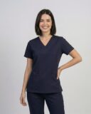 Scrub Feminino Lala Jogger Gabardine - Azul Marinho