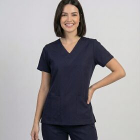 Scrub Feminino Lala Jogger Gabardine | Azul Marinho