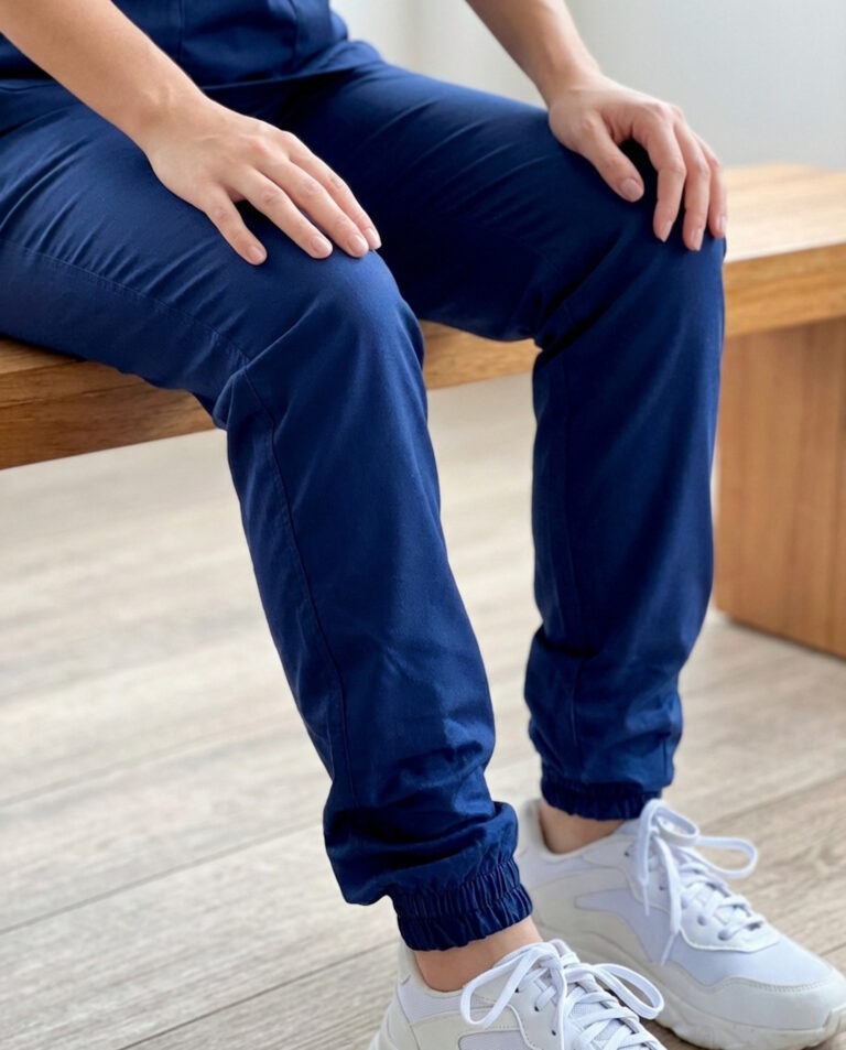 Scrub Feminino Lala Jogger Gabardine - Azul Marinho