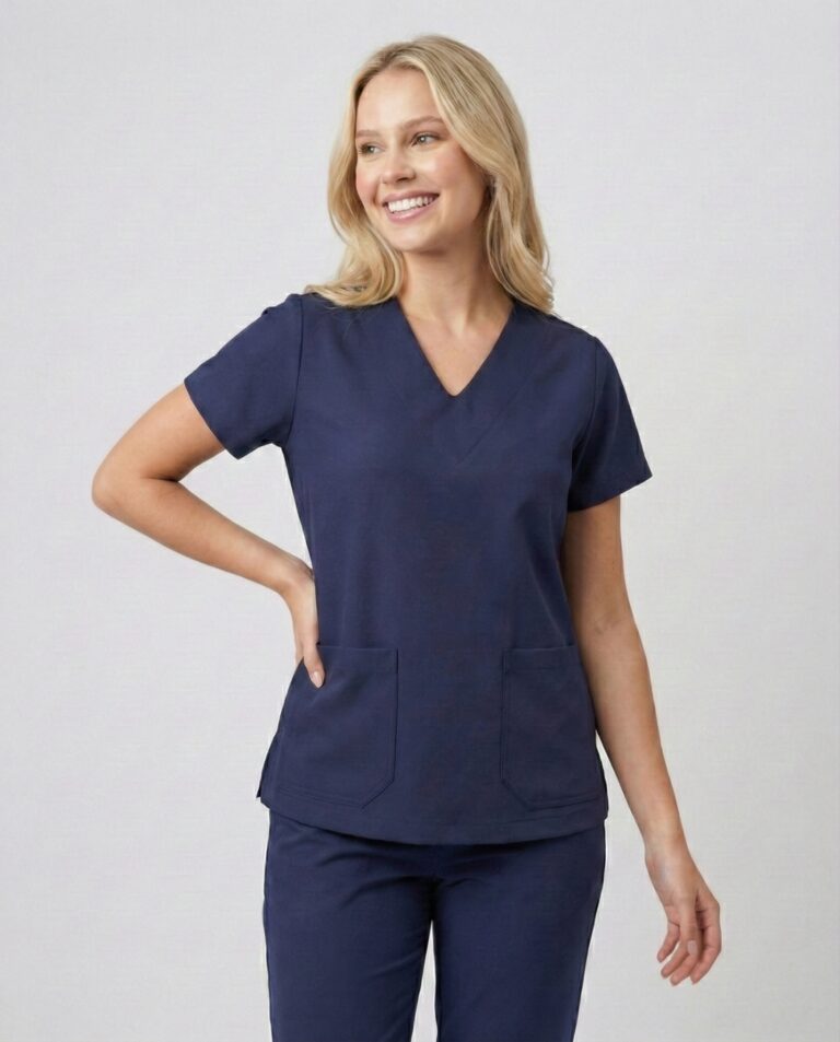 Scrub Feminino Lala Jogger Gabardine - Azul Marinho