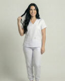 Scrub Feminino Lala Jogger Gabardine - Branco