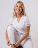 Scrub Feminino Liz Jogger Gabardine - Branco