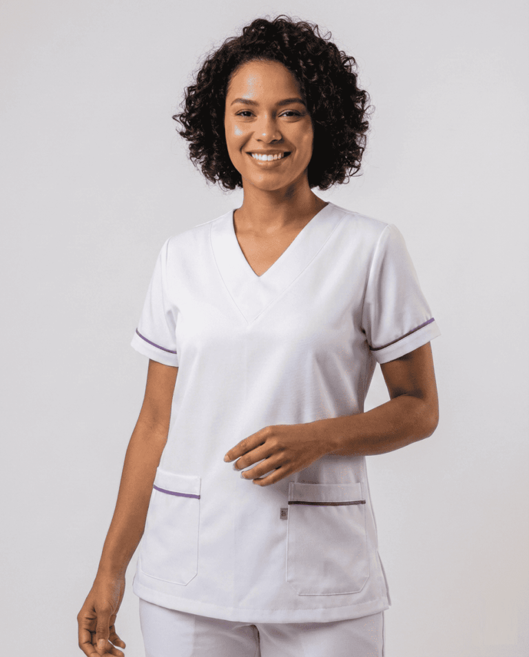 Scrub Feminino Liz Jogger Gabardine - Branco