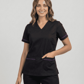 Scrub Feminino Liz Jogger Gabardine com Viés | Preto