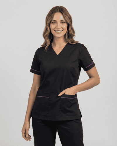Scrub Feminino Liz Jogger Gabardine - Preto