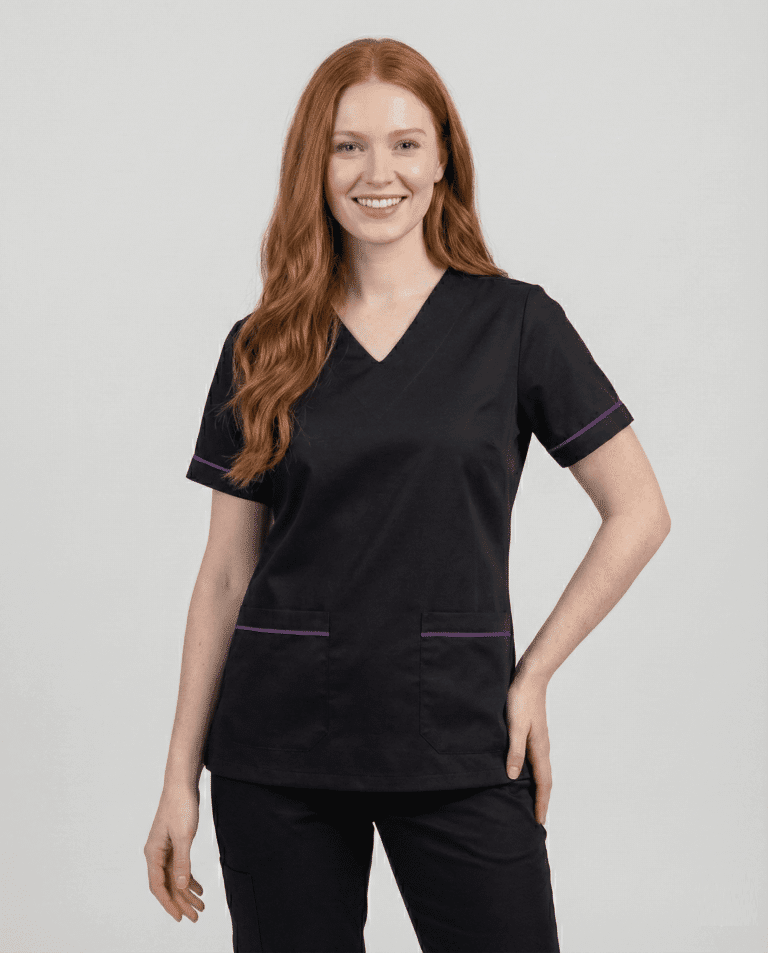 Scrub Feminino Liz Jogger Gabardine - Preto