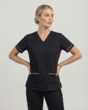 Scrub Feminino Liz Jogger Gabardine - Preto