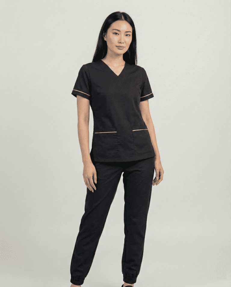 Scrub Feminino Liz Jogger Gabardine - Preto