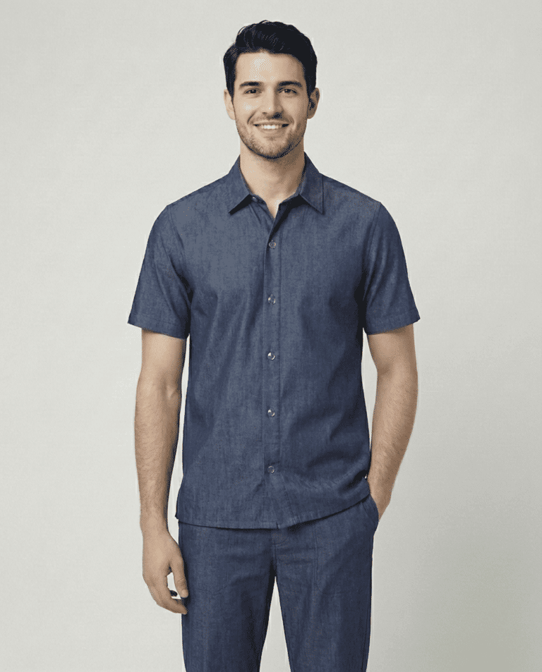 Scrub Masculino Nobile Chambray - Azul Marinho