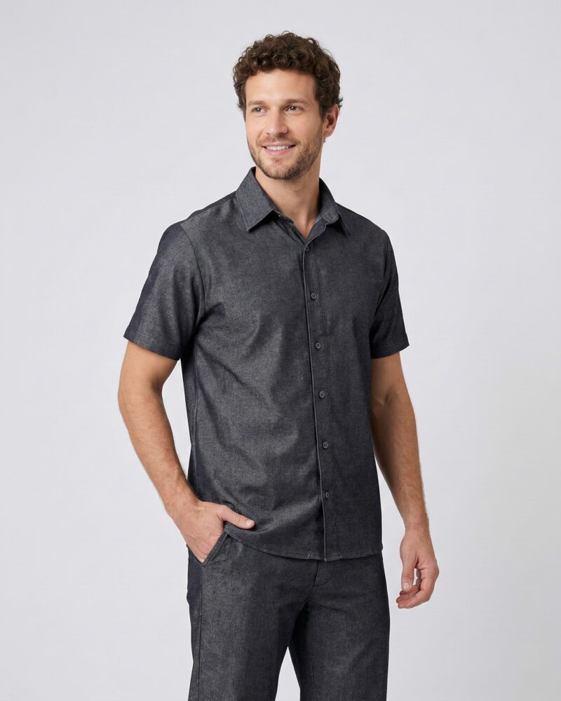 Scrub Masculino Nobile Chambray - Grafite