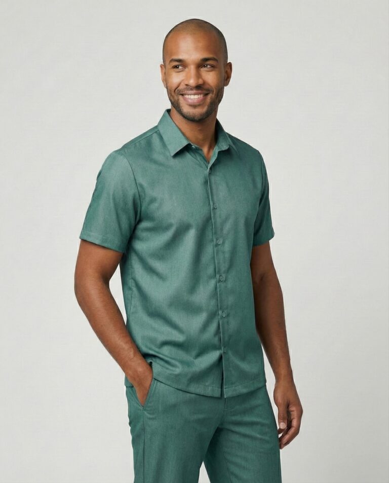 Scrub Masculino Nobile Chambray - Verde